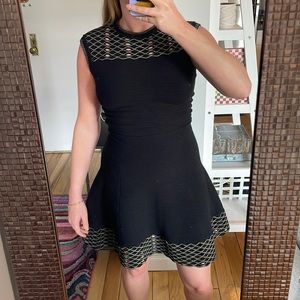 Ted Baker knit dress with gold cutout detail